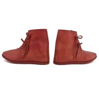 Half boots laced with hobnailed soles korduan red size 47