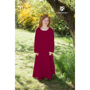 Children Medieval Dress Underdress Ylvi bordeaux red