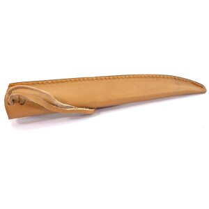 Leather scabbard for knive light brown decorated 23cm