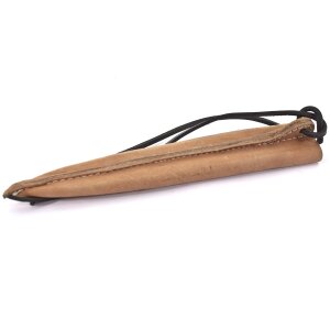 Leather scabbard for knive natural brown ungreased 21 cm