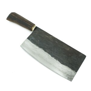 Handmade rustic kitchen cleaver 21cm blade