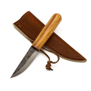 Viking knife or high medieval fishing knife incl. leather...