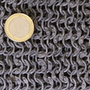 1kg loose round chainmail rings to rivet, incl. round rivet heads, Ø 8mm, 1,6mm wide, aluminium wire