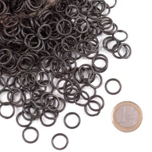 3kg loose round chainmail rings, unriveted, Ø 9mm,...