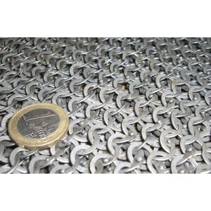 Chainmail skirt, riveted and punched flat rings, round...