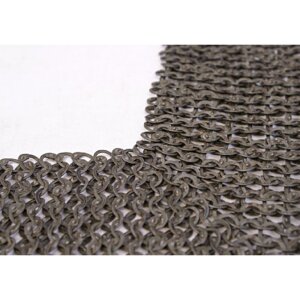 Chainmail collar, flat rings with wedge rivets and punched flat rings, Ø 8mm, steel