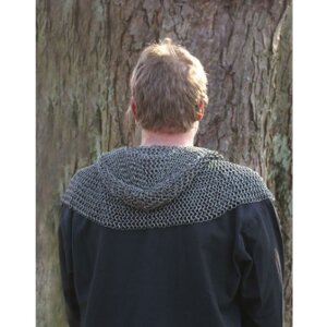 Chainmail coif, round rings with round rivets, Ø...