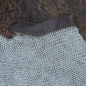 Chainmail aventail for helmets, unriveted round rings, Ø 8mm, galvanized steel