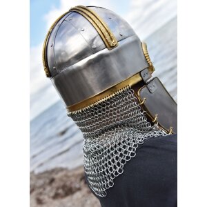 Coppergate Helmet, with butted aventail, 1.6 mm steel - battle ready