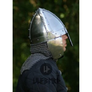 Spangen helmet with cheek guards and aventail, 2 mm steel...