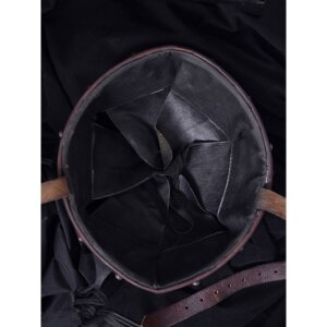 Archer Domed Helmet, 1.6 mm steel with leather liner - battle ready