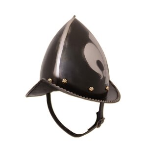 Morion mit französischer Lilie, 16. Jh., 1,6 mm Stahl