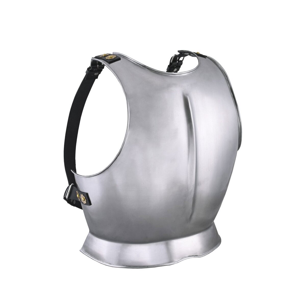 Breast Plate with Leather Back Straps, 1.6 mm steel