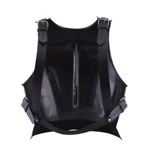 Breast Plate with Leather Back Straps, 1.6 mm steel