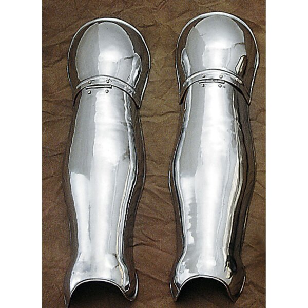 1 pair Folding greaves (leg armour), 1.3 mm steel
