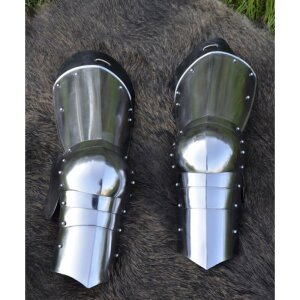 1 Pair Late medieval leg protection, 1.2 mm steel