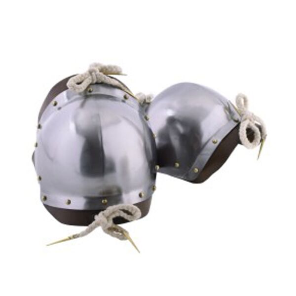 1 pair Knee caps, 1.5 mm (0.059 in) polished steel