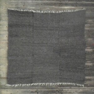 Large handwoven blanket greybrown 210 x 220 cm