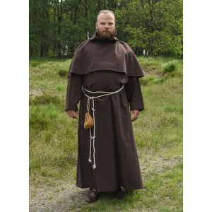 Monks Cowl Benedikt made of cotton, brown