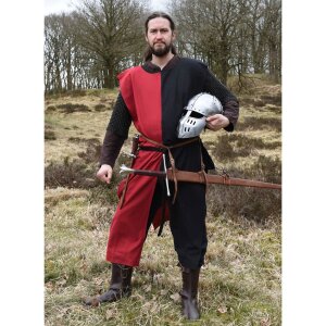 Medieval Tabard / Surcoat Eckhart made of cotton, black/red