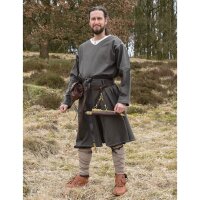Medieval Kragelund Tunic Askur, long-sleeved, made of cotton, olive green