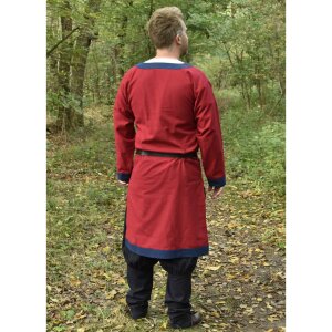 Medieval Tunic Vallentin, made of cotton, red/blue
