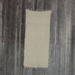 Small Handwoven Blanket woolwhite 70 x 150 cm