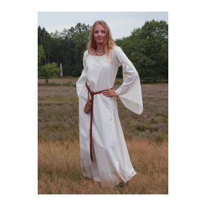 Medieval dress nature with trumpet sleeves, Burglinde