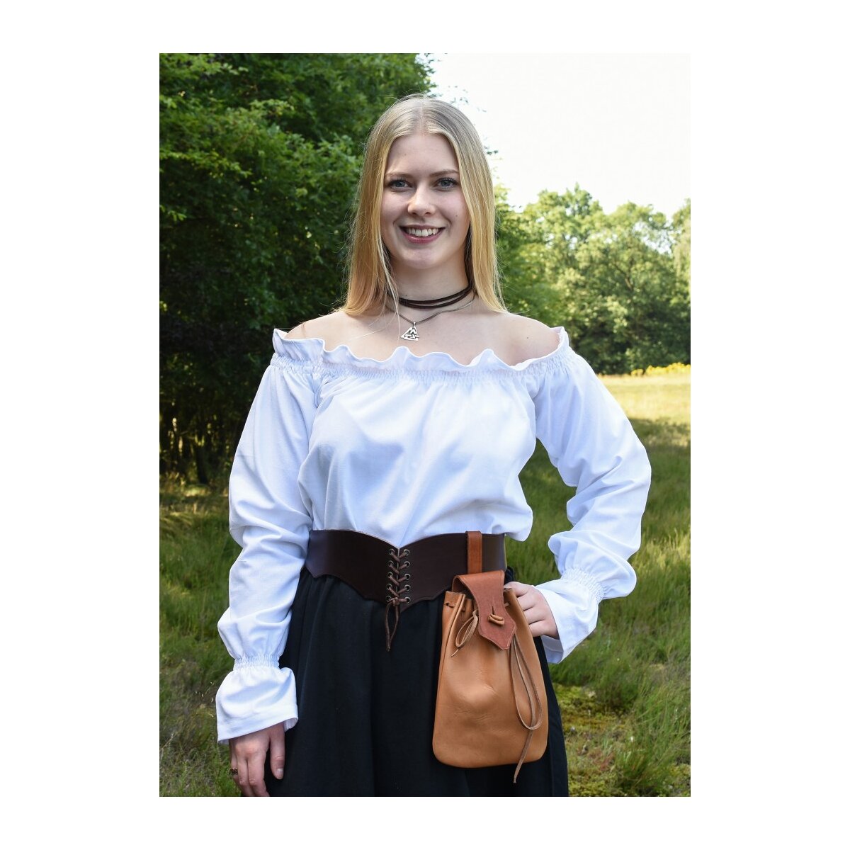 Market-medieval blouse or pirate blouse Carmen white