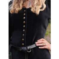 Market medieval dress Isabell velvet in late medieval style Cotehardie black