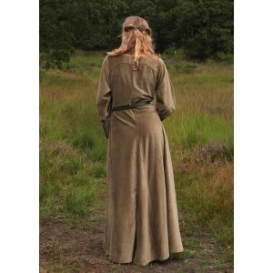 Market medieval dress Isabell velvet in late medieval style Cotehardie green