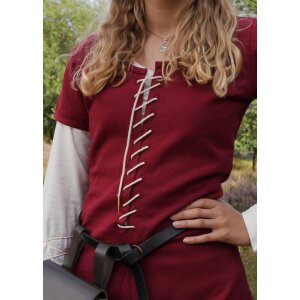 Short sleeve Cotehardie medieval dress Ava wine red