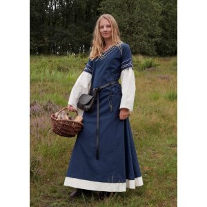 Robe haut-médiévale Alvina avec manches en...