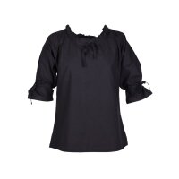 Market-Medieval Blouse Birga 3/4 arm black