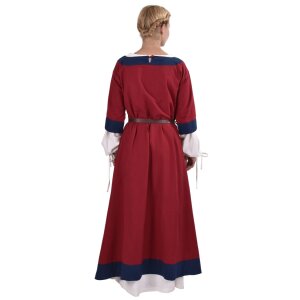 Germanic dress Gudrun red/blue