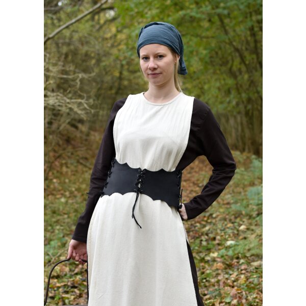 Market medieval bodice belt laced leather black