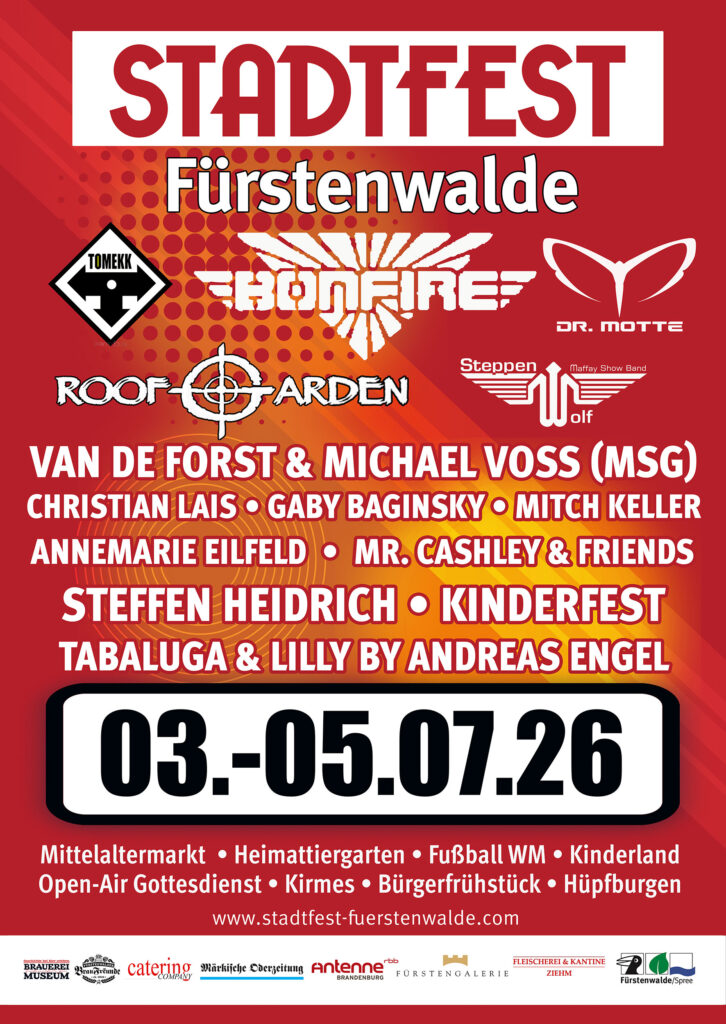 Programm Medieval market at the Fürstenwalde town festival
