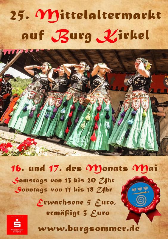 Programm 25th medieval market at Kirkel Castle